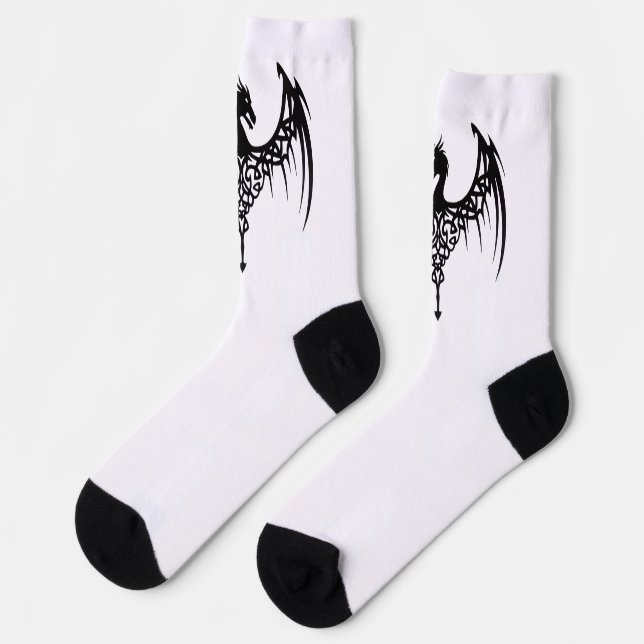 dragon symbol socks socken (Linkes Detail)