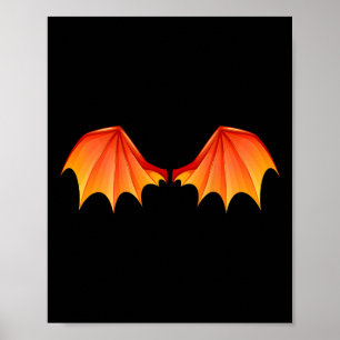 Dragon T Flügel Halloween Kostüm Orange auf der KK Poster