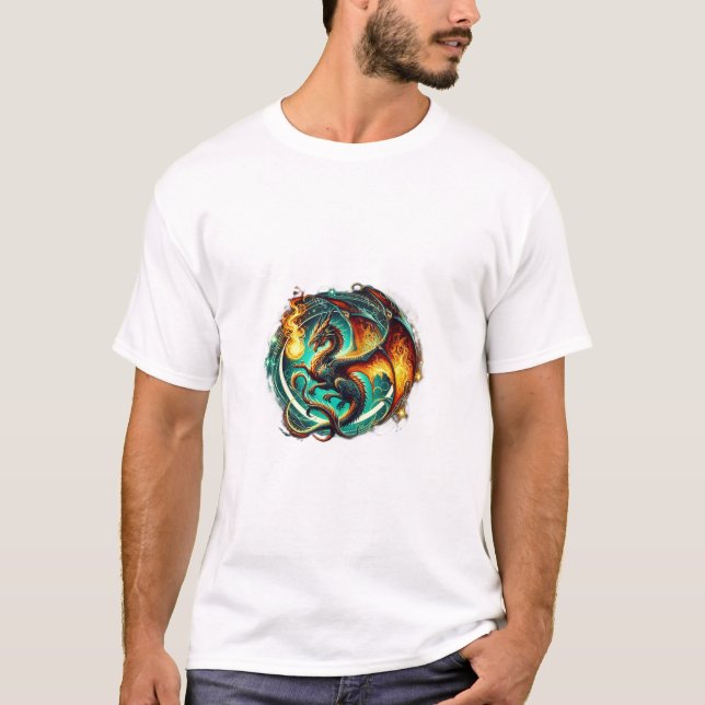Dragon-T - Shirt mit Feueratmung (Vorderseite)