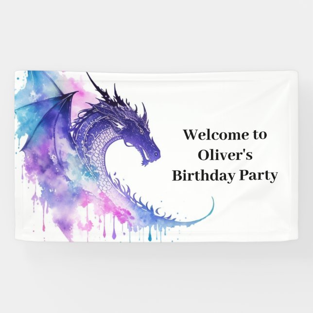 Dragon Tale Birthday Banner (Horizontal)