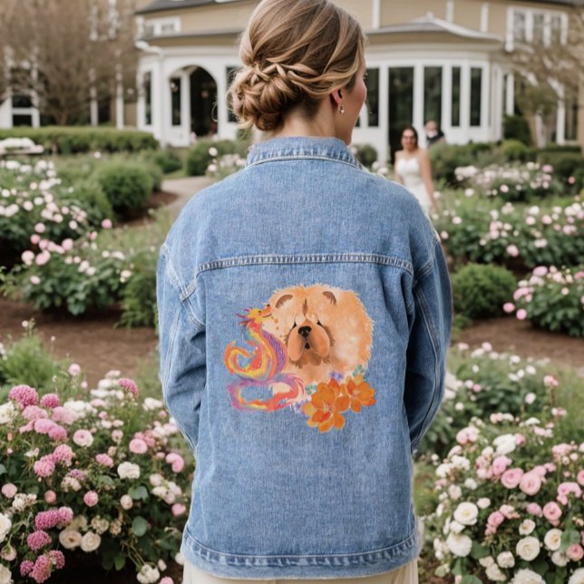 DRAGON-TALEZ-CHOW-Kunst auf der Rückseite Jeansjacke (Von Creator hochgeladen)