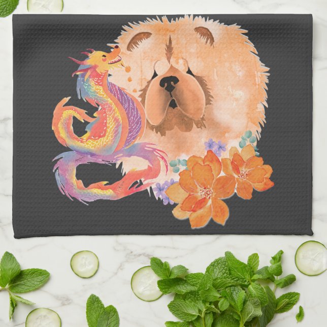 DRAGON-TALEZ: Jahr des Drachen Geschirrtuch (Gefaltet)