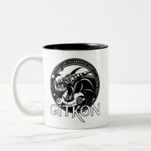 Dragon-Tasse GitKon: Das Fellowship of Code Zweifarbige Tasse