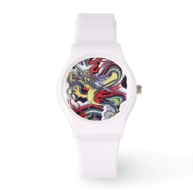 Dragon Tattoo Design Watch Armbanduhr (Vorderseite)