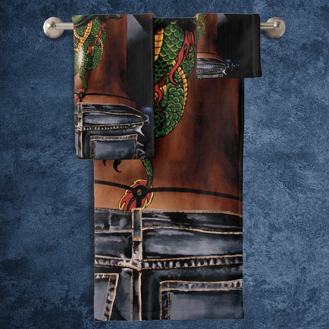 Dragon Tattoo Woma Badhandtuch Set (Von Creator hochgeladen)