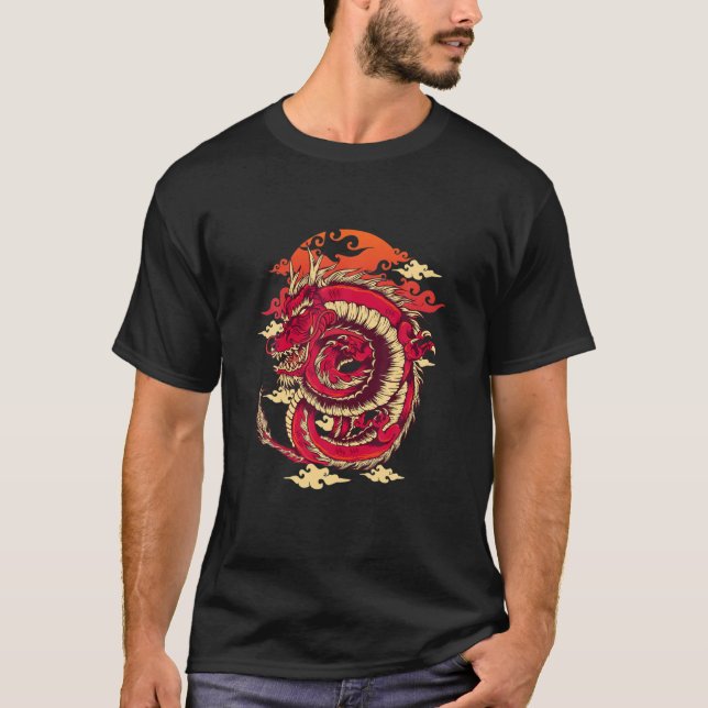 Dragon Traditionelle Kunst Irezumi Re T-Shirt (Vorderseite)