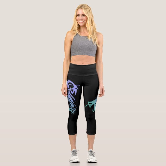 Dragon Tribal Capri Leggings (Vorderseite)