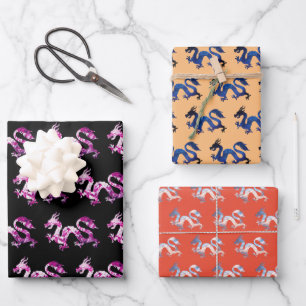Dragon Trio Geschenkpapier Set