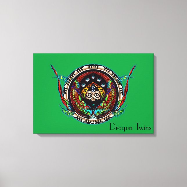 Dragon Twins Leinwanddruck (Vorderseite)