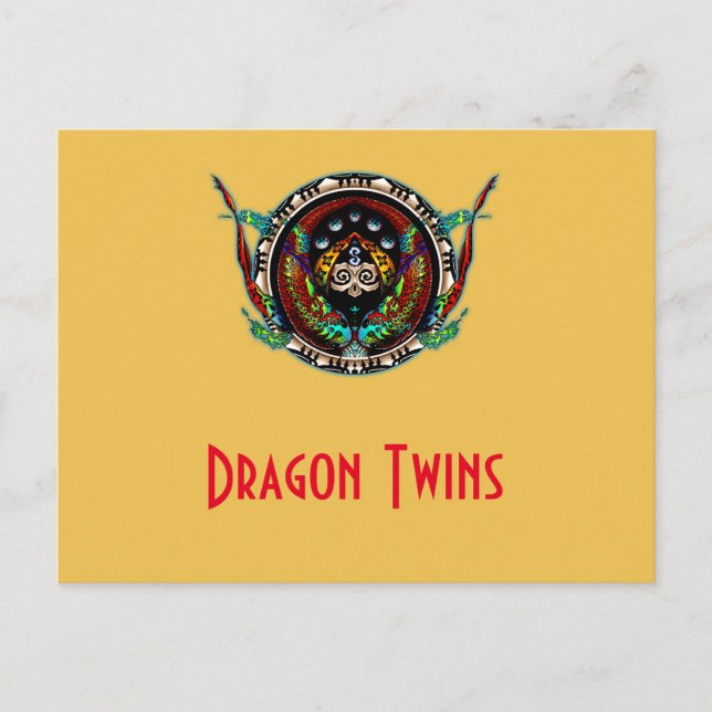 Dragon Twins Postkarte (Vorderseite)