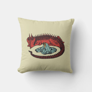 Dragon und Dragon queen Art Nouveau Stil Throw Kissen