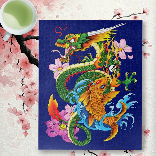 Dragon und Koi Puzzle (Von Creator hochgeladen)