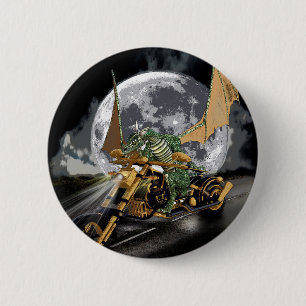 Dragon und Moon Fantasy Artwork Button