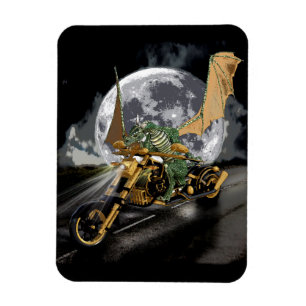 Dragon und Moon Fantasy Magnet