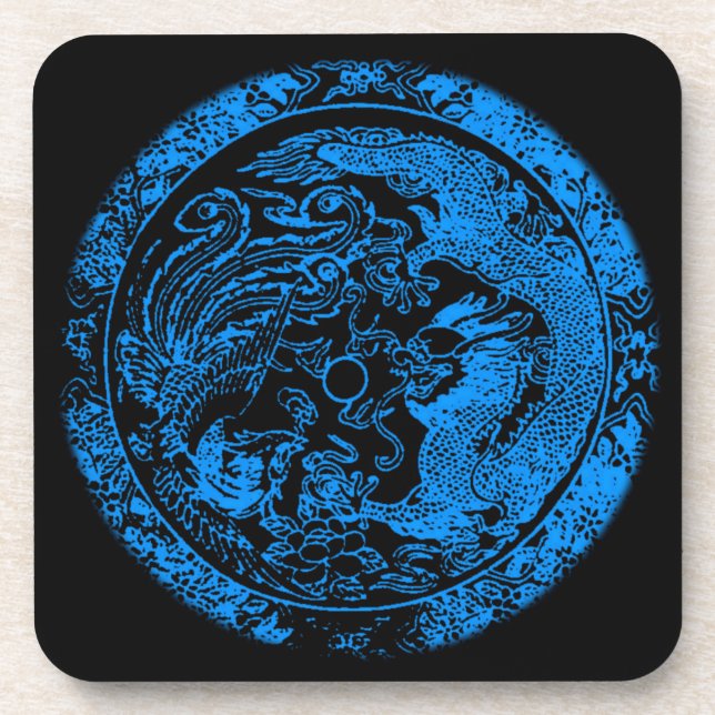 Dragon und Phoenix Cork Untersetzer (Vorderseite)