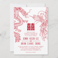 Dragon und Phoenix doppeltes Glück Hochzeit WStyle