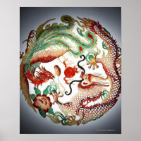 Dragon und Phoenix Stencil