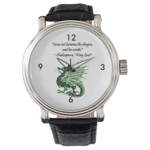 Dragon und Seiner Zorn Shakespeare King Lear Carto Armbanduhr