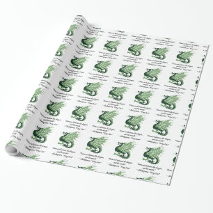 Dragon und Seiner Zorn Shakespeare King Lear Carto Geschenkpapier