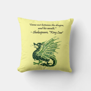 Dragon und Seiner Zorn Shakespeare King Lear Carto Kissen