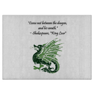 Dragon und Seiner Zorn Shakespeare King Lear Carto Schneidebrett
