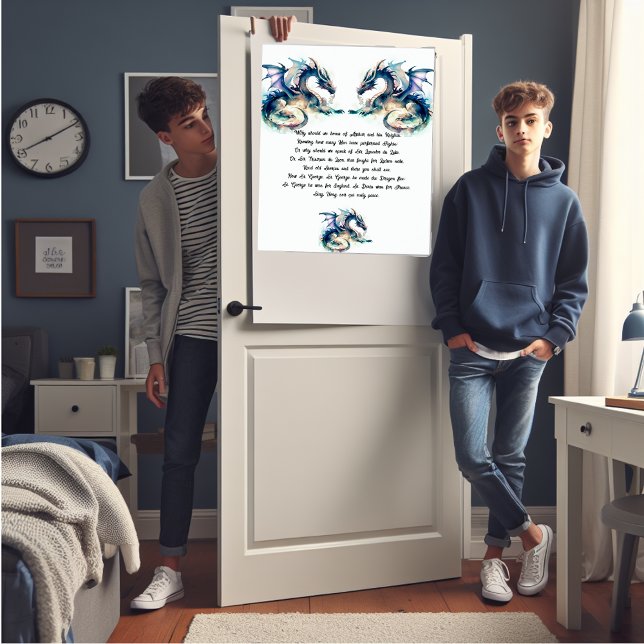 Dragon und St. George Poster (Dragons poster for the teen in your life.)