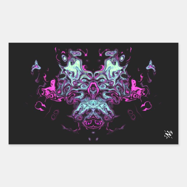 Dragon v4 rechteckiger aufkleber (Vorderseite)