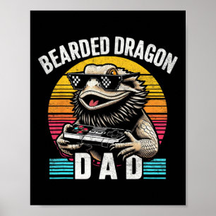 Dragon Vater Vintag-Video-SpieleLizard Reptil Love Poster