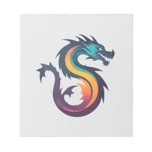 Dragon Vector Art Animal Modern Urban City Grafik Notizblock
