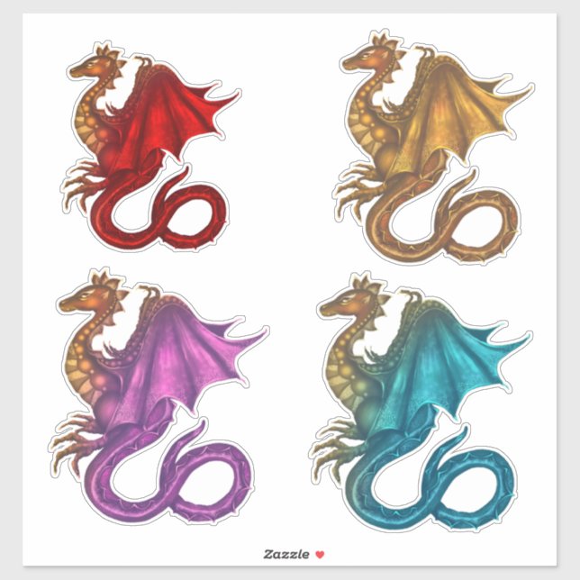 Dragon Vinyl Custom Sticker (Blatt)