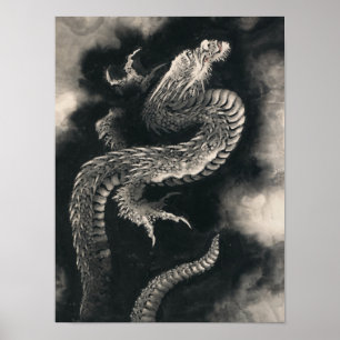 Dragon von Katsushika Hokusai Poster