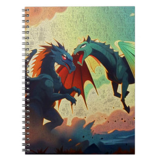 Dragon vs Pegasus - Fantasy Art Notizblock