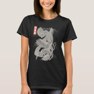 Dragon VS Phoenix Chinesische Mythologie Loong Fen T-Shirt