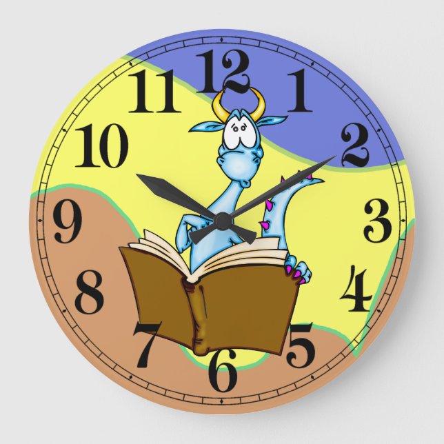 Dragon Wall Clock Große Wanduhr (Vorderseite)