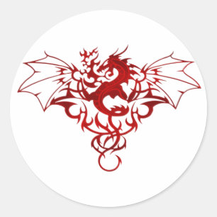 Dragon Wappen Runder Aufkleber