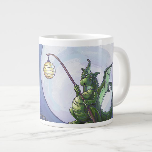 Dragon Watch Art Jumbo-Tasse (Vorderseite Rechts)