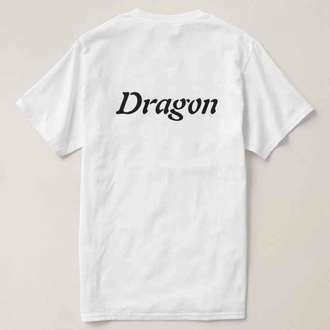 Dragon white Men T - Shirt (Design Rückseite)