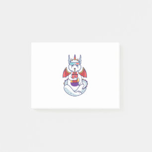 Dragon White Yoga Post-it Klebezettel