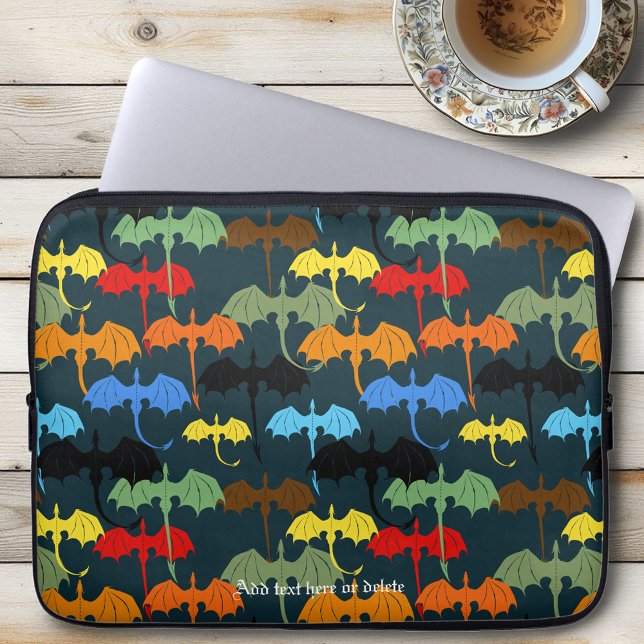 Dragon Wing Blue Flight Fantasy Laptopschutzhülle (Von Creator hochgeladen)