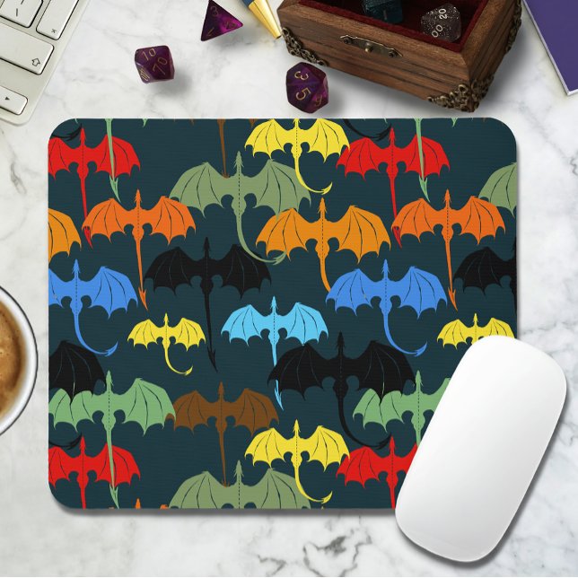 Dragon Wing Blue Flight Fantasy Mousepad (Von Creator hochgeladen)