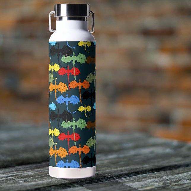 Dragon Wing Blue Flight Fantasy Trinkflasche (Von Creator hochgeladen)