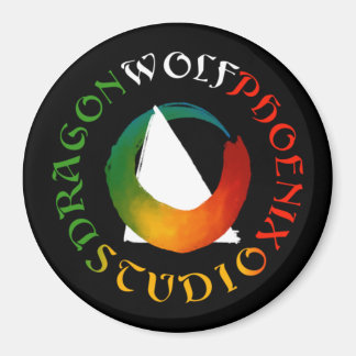 Dragon Wolf Phoenix Studio Magnet