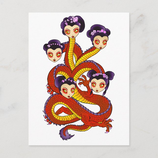 Dragon Women Postcard Postkarte (Vorderseite)