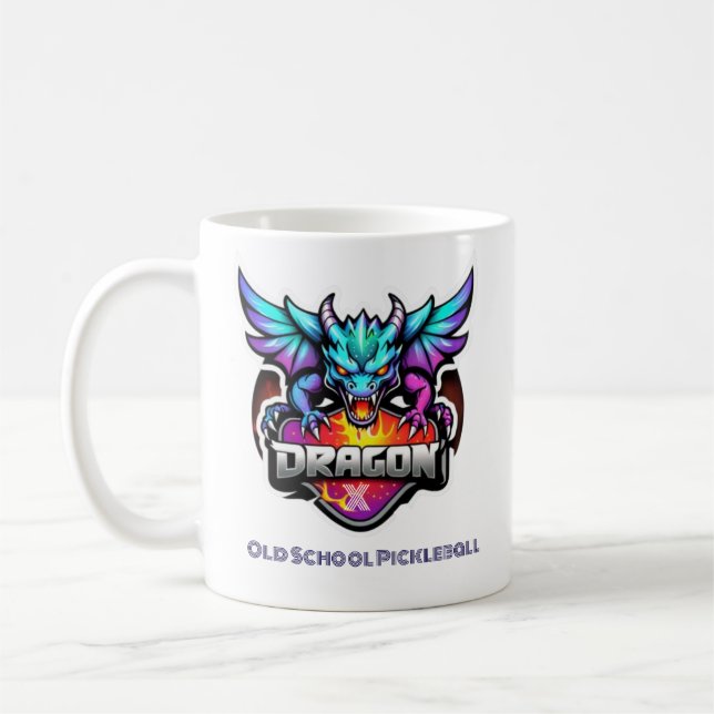 Dragon X Old School Pickleball-Mütze Kaffeetasse (Links)