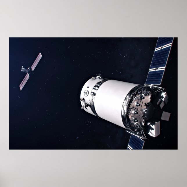 Dragon Xl Spacecraft nähert sich einem Lunar Gatew Poster (Vorne)
