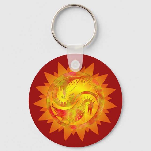 Dragon Yin Yang Schlüsselanhänger (Vorderseite)