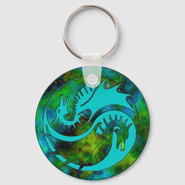 Dragon Yin Yang Schlüsselanhänger (Vorderseite)