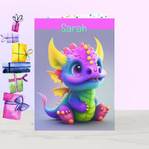 Dragon Young Child Birthday hinzufügen Name und Un