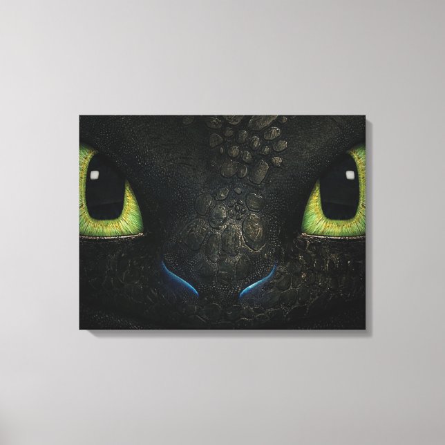 Dragon zahnlose Premium Wrapped Canvas (Gloss) Leinwanddruck (Vorderseite)