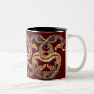 Dragonada - eine Hokusai Schale Zweifarbige Tasse
